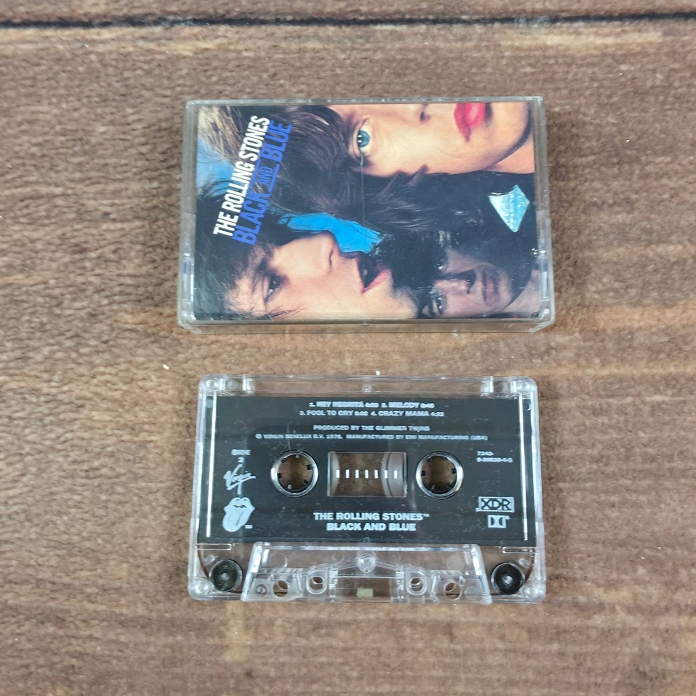 The Rolling Stones Black and Blue Cassette OS Black Good XDR Virgin Remaster